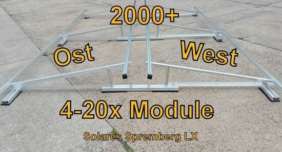 Aufständerung LX Ost/West 2000+ vertikal hochkant