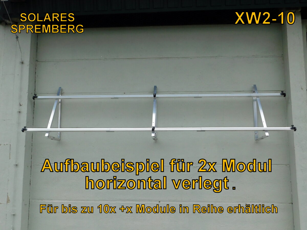 Komplettlösung Fassade XW2 1-10+x Module in Reihe flexibel / horizontal / hochfest /  made in germany
