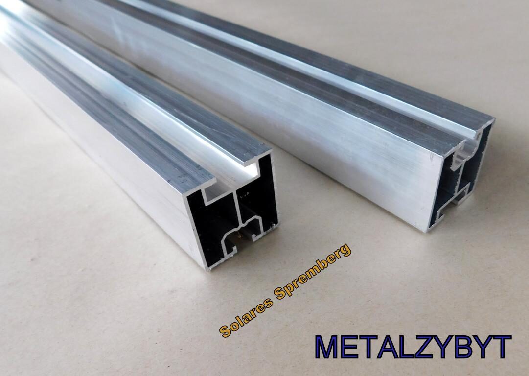 1x 100-200cm Unterkonstruktion Aluminiumprofil 40x40mm blank M8 Nut oben M10 Nut unten von METALZYBYT