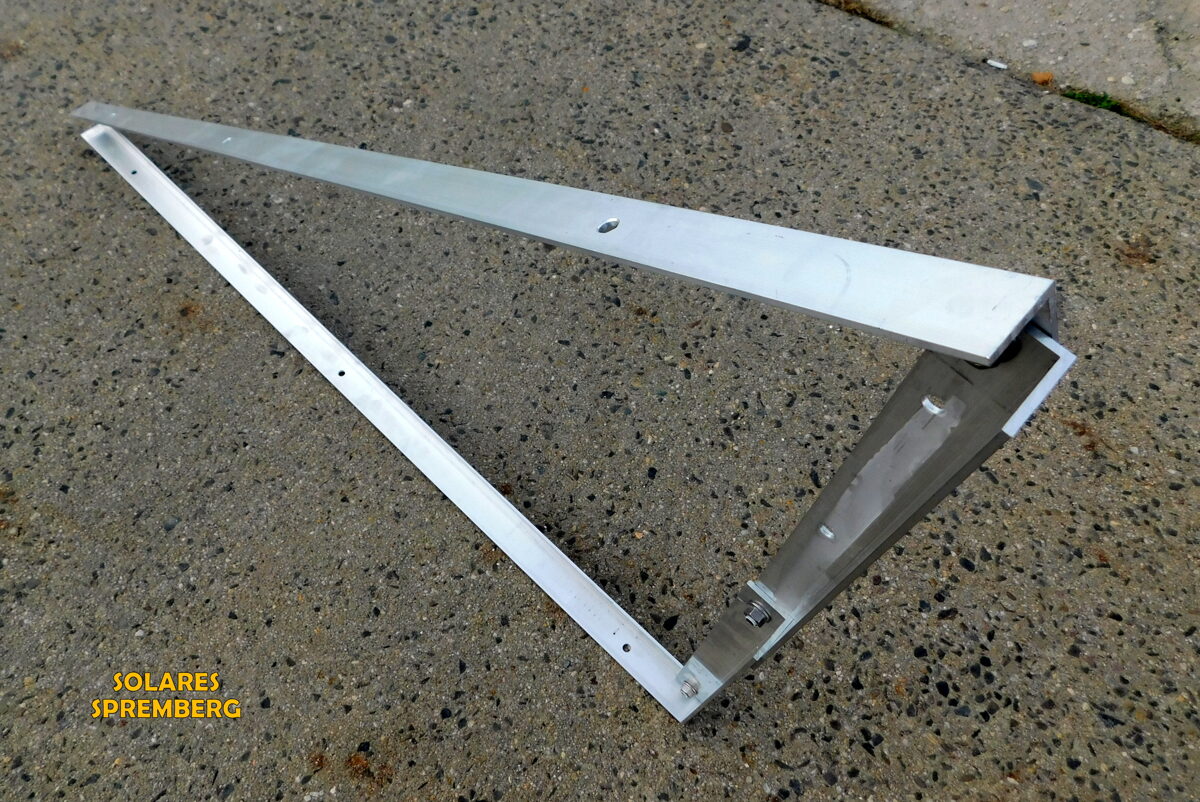 Komplettlösung Aufständerung XL Flachdach für 1-10 x PV Modul flexibel 15-35 Grad hochkant / vertikal / schwarz blank / made in germany 