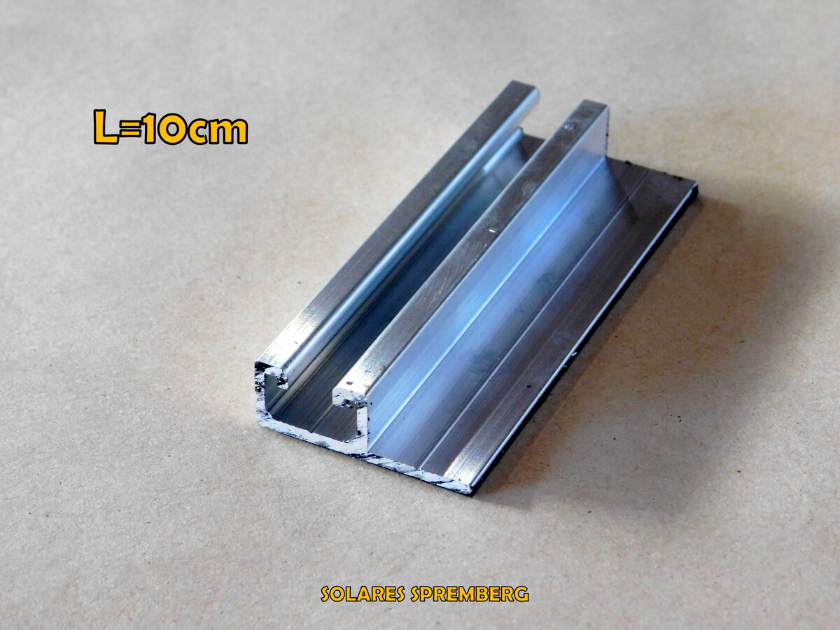 1x 100-2000mm Montageschiene  Hochsicke Kurzschiene Trapezblechdach Aluminium blank oder beschichtet für PV-Anlage