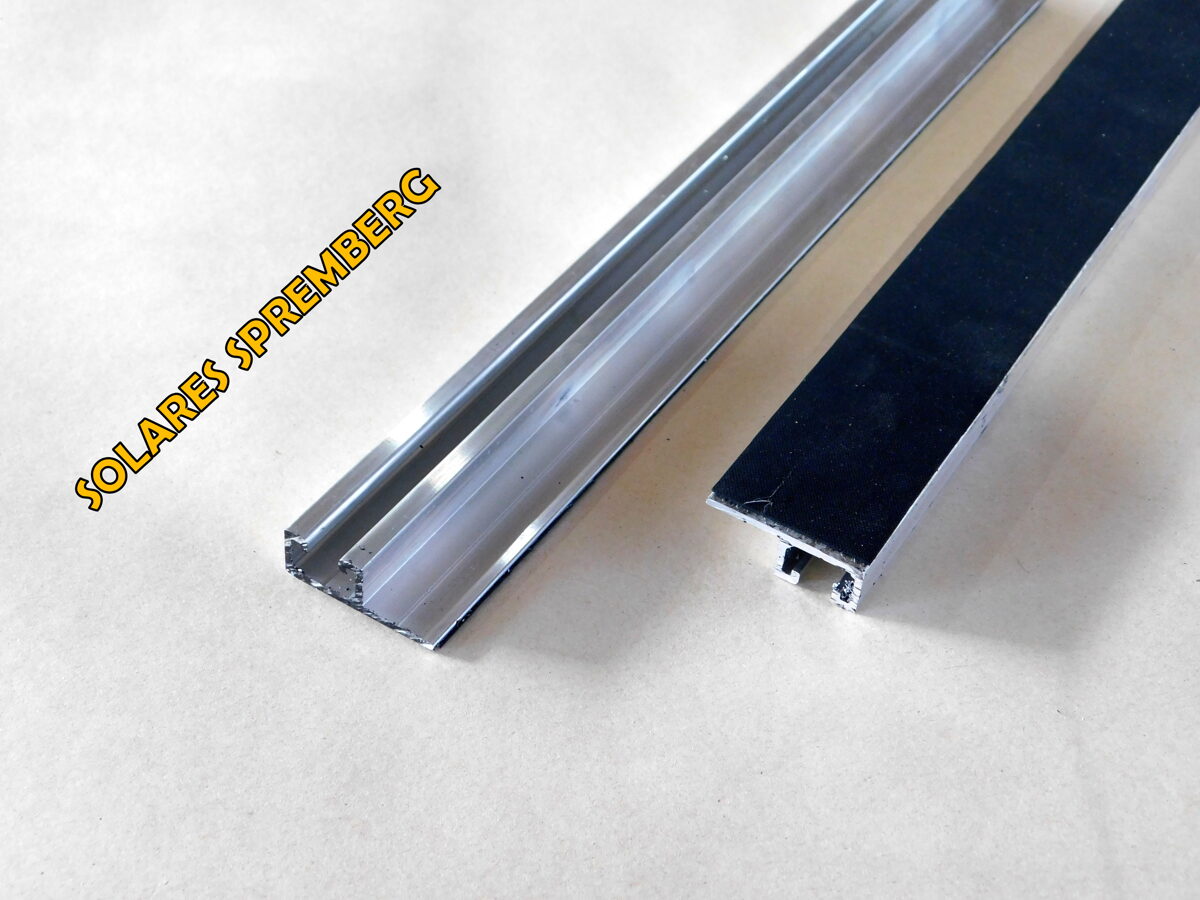 1x 100-2000mm Montageschiene  Hochsicke Kurzschiene Trapezblechdach Aluminium blank oder beschichtet für PV-Anlage