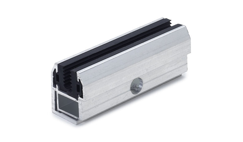 1x Laminat Endklemme 6,8-8,0 mm Klemmbreite Länge 80mm blank