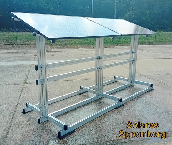 PV-Shelter / Typ Dubrawa / vormontiert / beidseitig / Edelstahl / Aluminium / erweiterbar