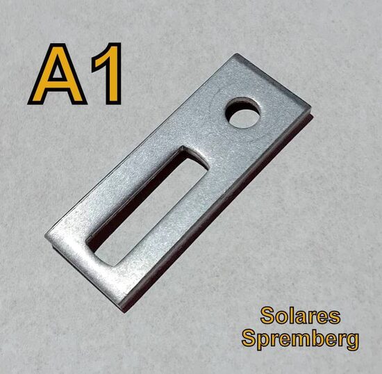 1-100x Adapterblech A1 Langloch M10 für Stockschrauben Montageprofil L1 L2 L3 L4 L9 Edelstahl