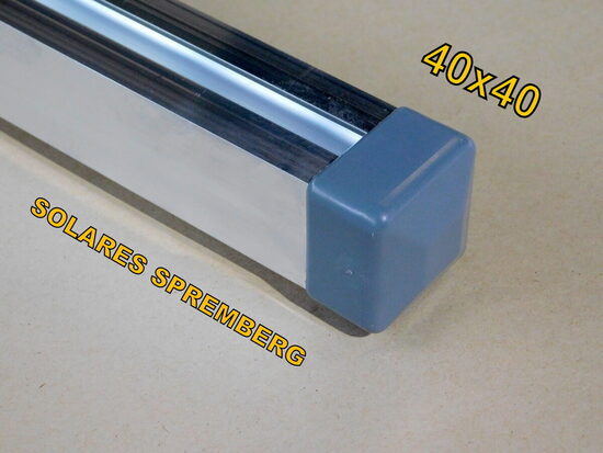 1x Endkappe grau Unterkonstruktion 40x40 für Solaranlage PV-Anlage L1 L2 L3 L9