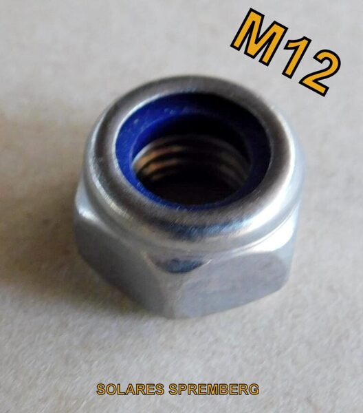 1-100x M12 Stopmutter / Selbstsicherende. Muttern DIN 985 A2 niedr.Form Edelstahl A2-70 SW18