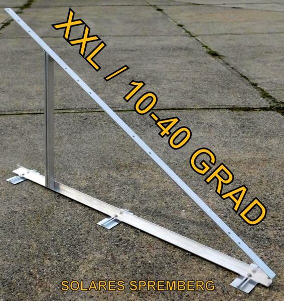 Basisdreieck XXL 197,5cm vertikal / horizontal fest 10-40 Grad 40x40x4mm hochfest