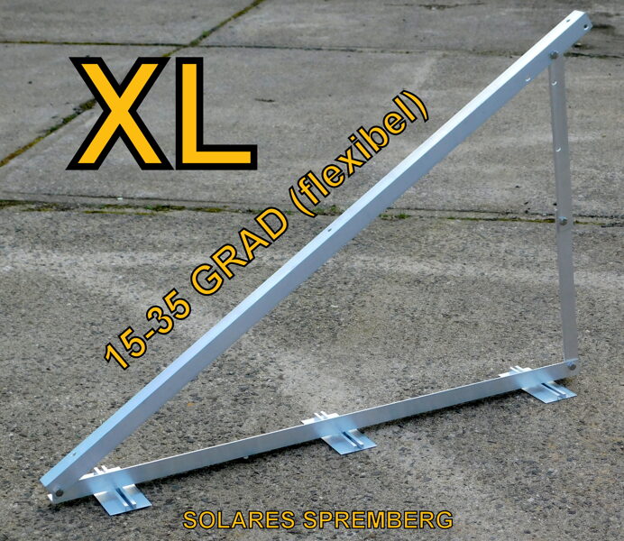 Basisdreieck XL 155cm vertikal flexibel 15-35 Grad 40x40x4mm hochfest