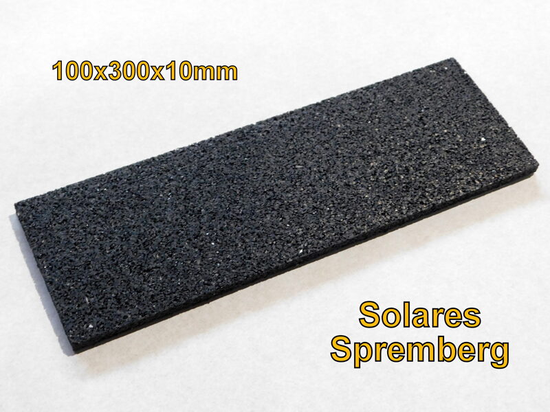 1x Bautenschutzmatte / Antirutschmatte / Vibrationsdämpfungsmatte 100x300x10mm aus Gummi
