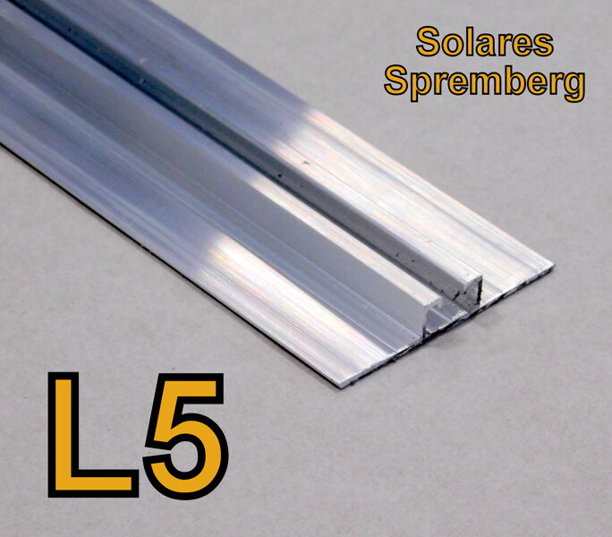 1x Montageschiene Sicke zu Sicke 10-600cm L5 Kurzschiene Trapezblechdach Aluminium blank oder beschichtet 