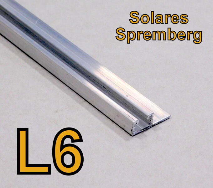 1x 10-600cm Montageschiene L6 Hochsicke Kurzschiene Trapezblechdach Aluminium blank oder beschichtet L6