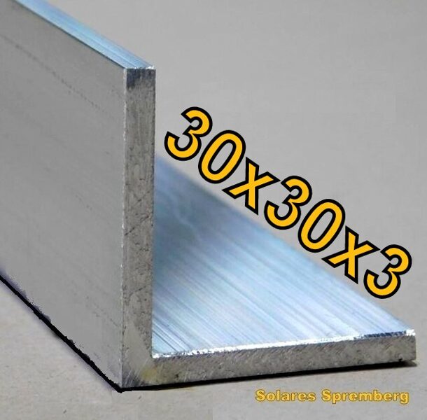 1x L-Profil 30x30x3mm Winkelprofil 50-200cm Aluminium Solar Konstruktionsprofil Photovoltaikanlage 