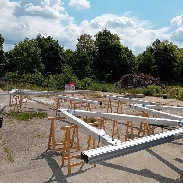 Vormontage der Ständerwerke