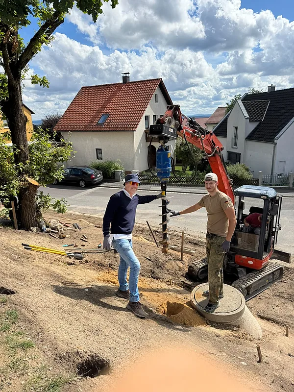 Setzen der Punktfundamente