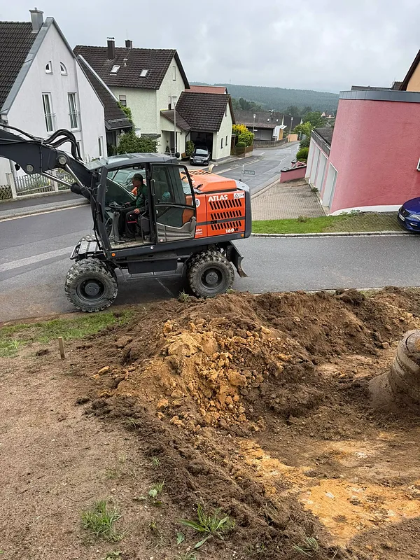 Begradigung &amp; Verdichtung des Hangs